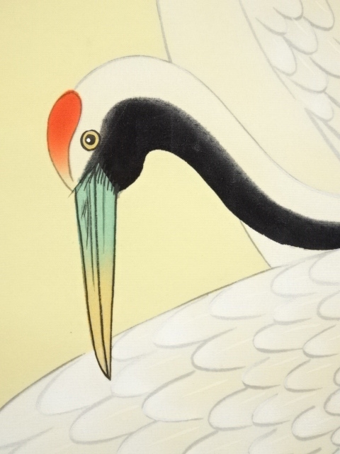 道具 ] - 道具 紫雲筆 松竹梅鶴亀 肉筆絹本掛軸 | ネット